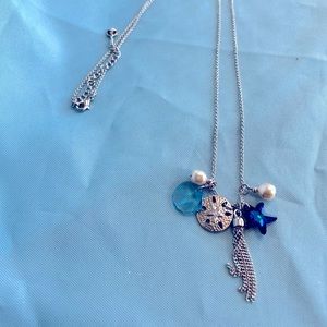 NIB Touchstone Crystal by Swarovski nautical cluster necklace